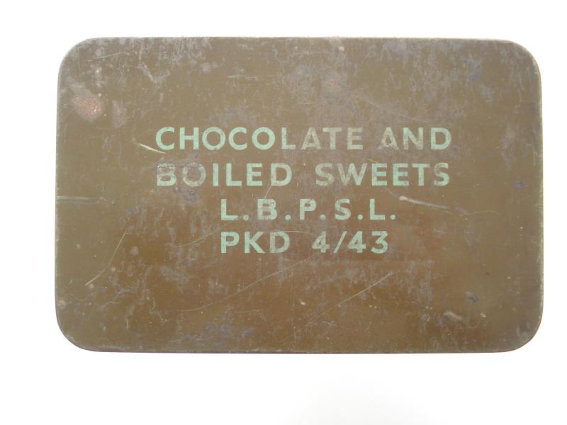 WW2 British Chocolate & Boiled Sweet Tin, 1943