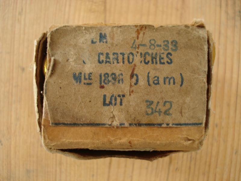 Inert Box Of French 8mm Lebel Cartridges