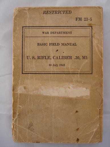 Original WW2 US Army Field Manual 23-5 US Rifle Calibre 30, M1