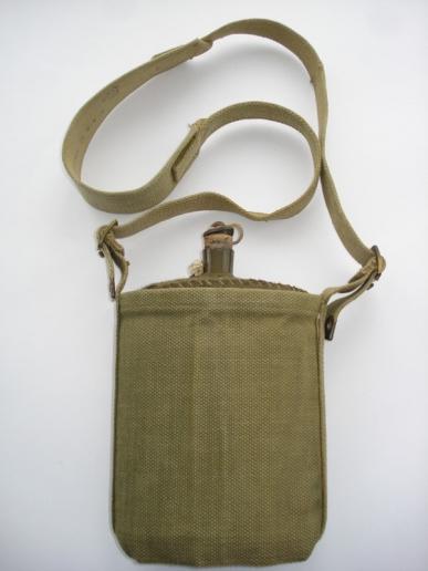 WW2 British '37 Pattern Water Bottle, Carrier & Strap