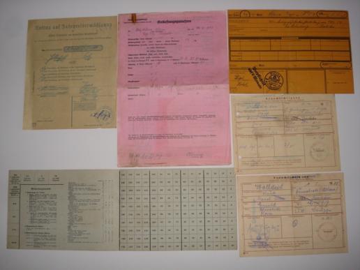 WW2 German Paperwork Group R.A.D & Homefront