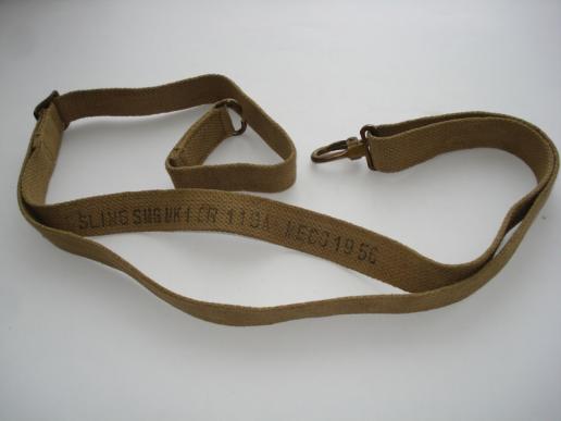 Early Issue British Sterling S.M.G Webbing Sling Dated 1956