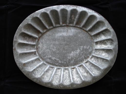 WW2 British Tin Mess Serving Platter 1945 Dated