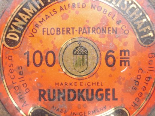 Empty German Pre War Flobert 6mm BB Cap Tin