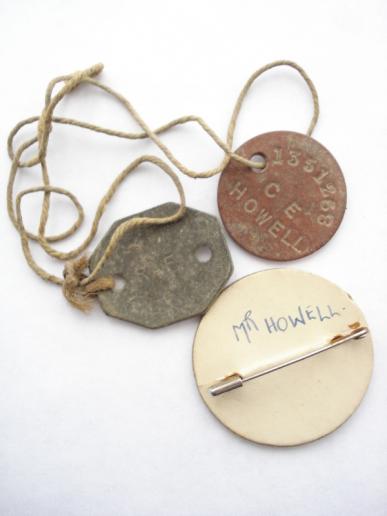 Pair Of R.A.F Dog Tags & Battle Of Britain Week Badge