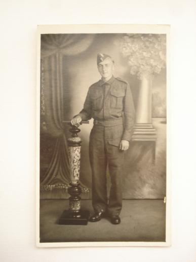 WW2 Studio Photograph Of British Soldier