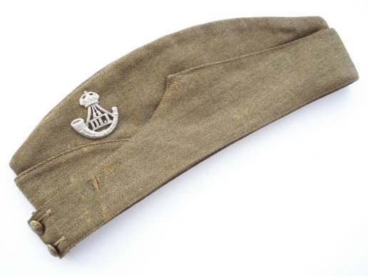 WW2 British Side Hat, D.L.I Badge & 1940 Dated
