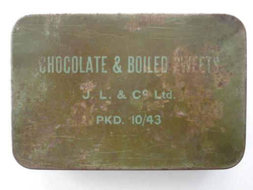 WW2 British Chocolate & Boiled Sweets Ration Tin