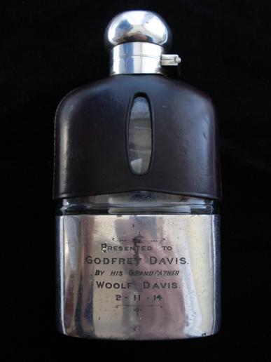 WW1 Era Inscribed Hip Flask