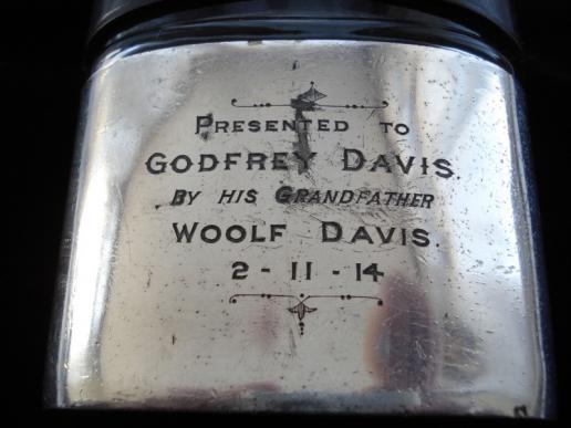WW1 Era Inscribed Hip Flask