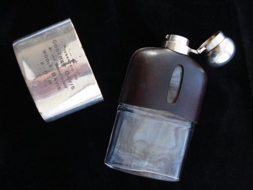 WW1 Era Inscribed Hip Flask