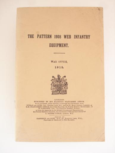 Reprint Of The W.O Pattern 1908 Webbing Equipment Booklet
