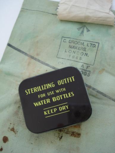WW2 British 'Millbank' Water Filter & Sterilizing Tablet Tin