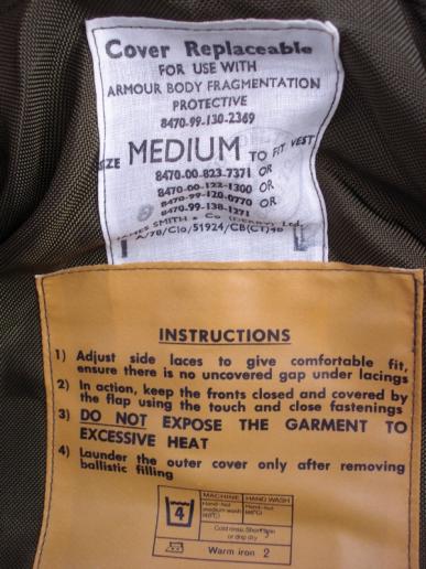 British Army 'Flak Jacket' 1970's-80's Issue