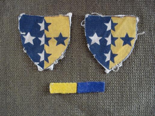 Pair Of WW2 Southern Area Command R.A.S.C Patches