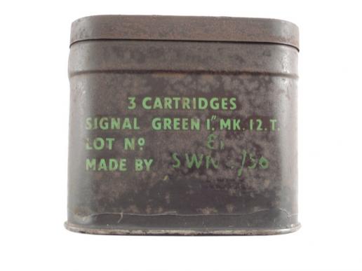 Post-War British 1-Inch Flare Cartridge Tin