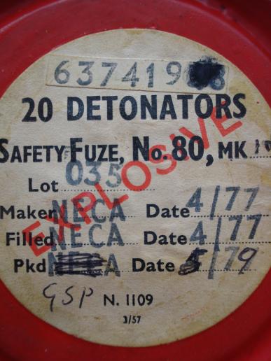 British Detonator Tin