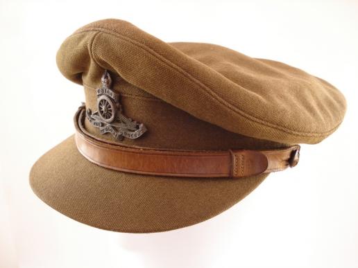 WW2 British Royal Artillery Officers Service Dress Cap, Indian Tailor