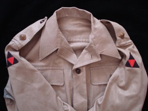 WW2 British K.D Shirt, 3rd Infantry Division Badged