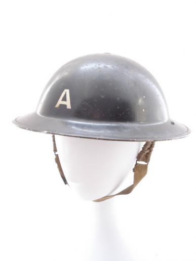 WW2 British MkII Helmet. Ambulance Service, 1939 Dated