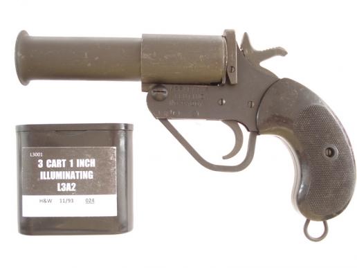 British 1-Inch Flare Pistol & Cartridge Box