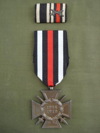 German 14-18 Honour Cross & Medal Bar
