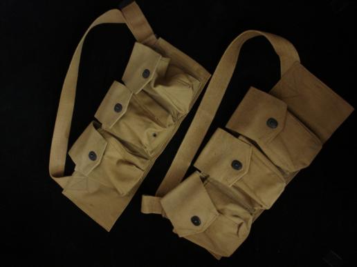 Pair Of WW1 U.S Issue B.A.R Bandoleers, Unit Marked.