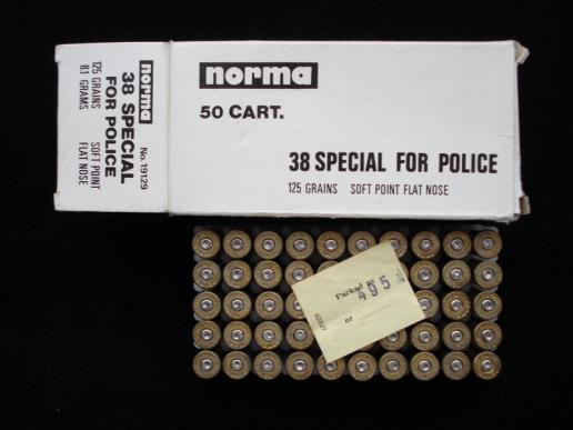 Box Of .38 Special For Police Use, Inert/Fired Cases Only