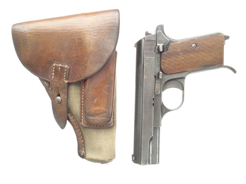 Deactivated WW2 German Issue Pistol Model 37 & Rare 1st Issue Holster, Both Dated 1941