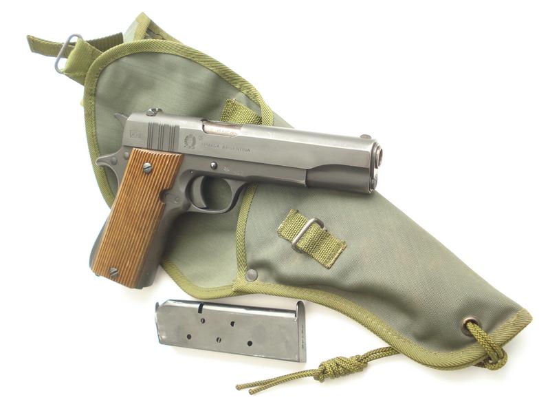 Deactivated Argentinian .45 Ballester-Molina Service Pistol & Holster