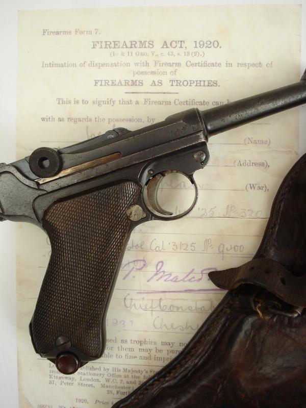 Deactivated PO8 Luger with Holster & History