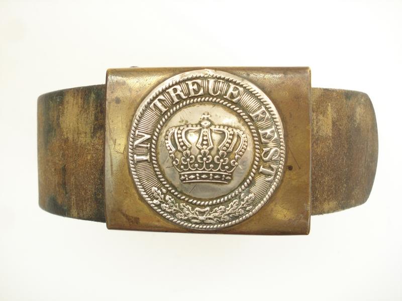 Pre-WW1 Bavarian M1847 Buckle & Belt, Complete.