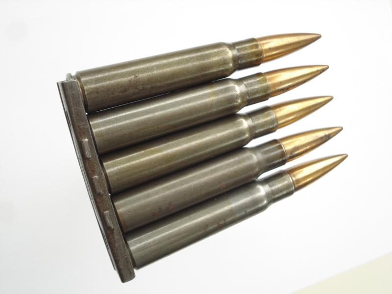 Inert Clip Of WW2 German 7.92mm Rounds, All 1940 Dated