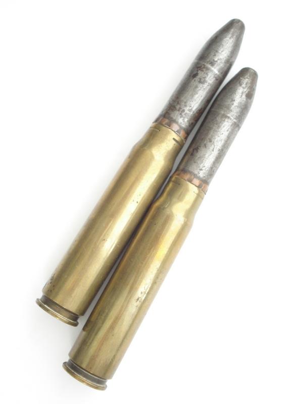 Pair Of Early British 20mm Hispano-Suiza Cannon Rounds