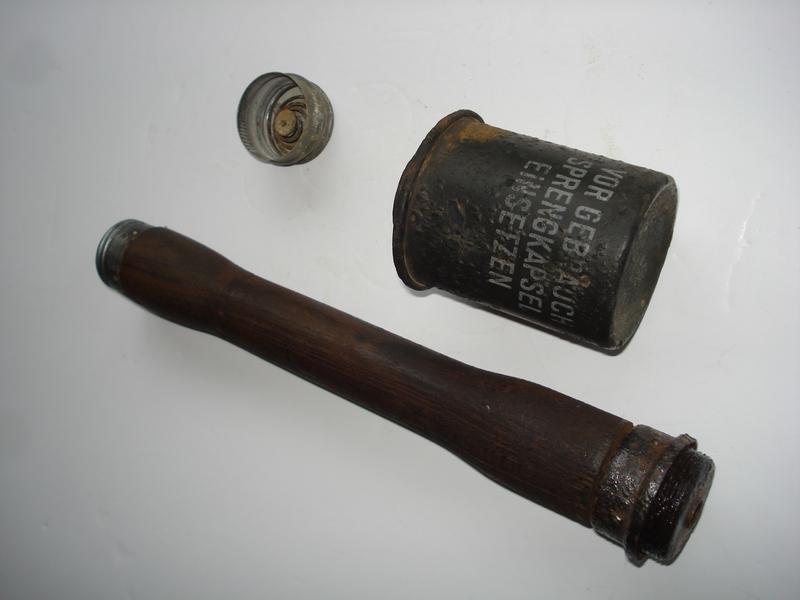 WW2 German M24 Stick Grenade, Fully Stencilled Can