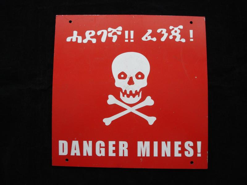 Mine Warning Sign