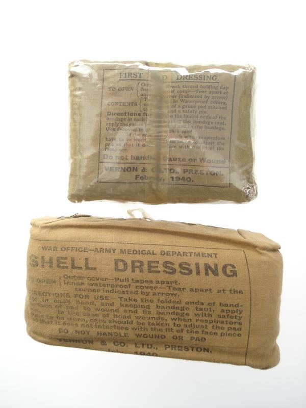 WW2 British Shell Dressing & First Field Dressing, 1940 Dated