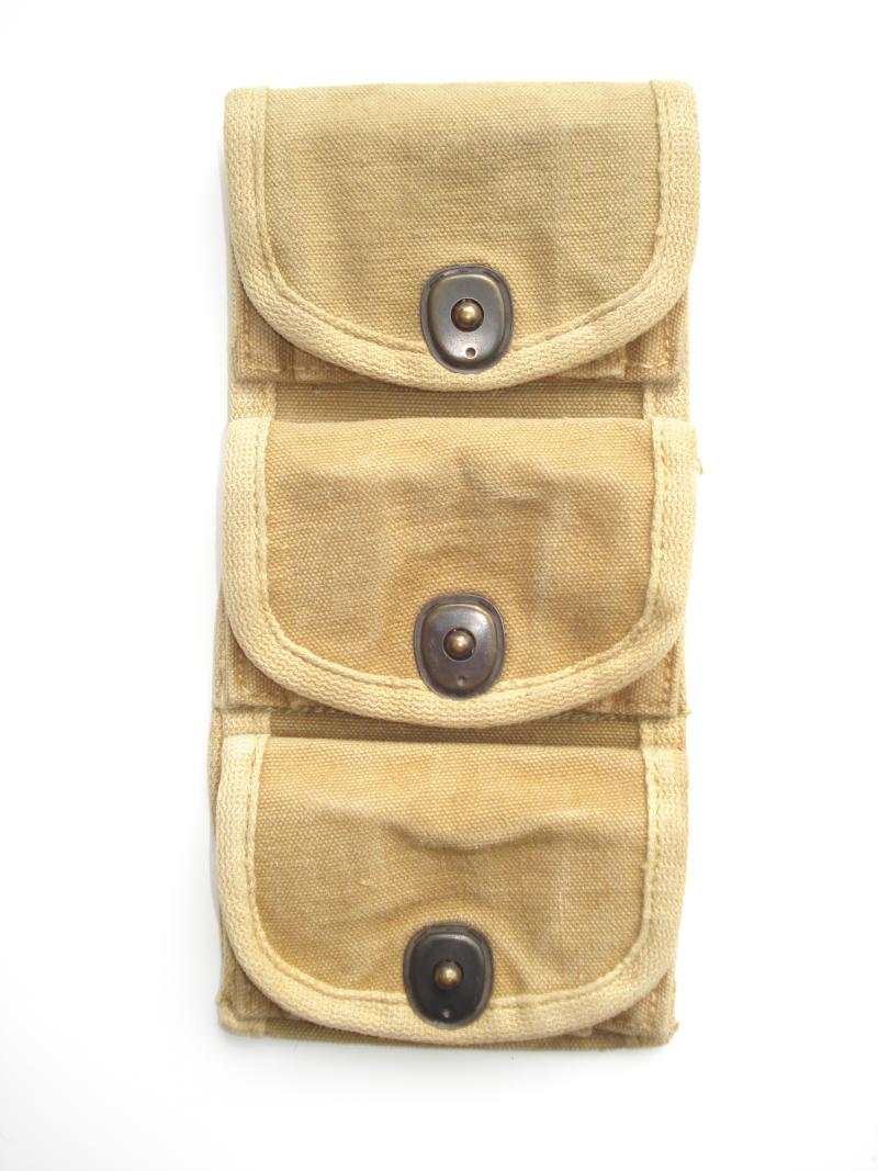 WW1 U.S Triple Pocket Revolver Ammunition Pouch