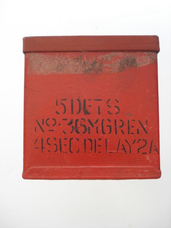 Post-War,Indian Mills Grenade Detonator Tin