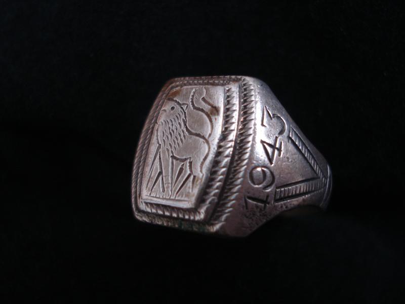 WW2 Allied 'Victory In Tunis' Silver Ring