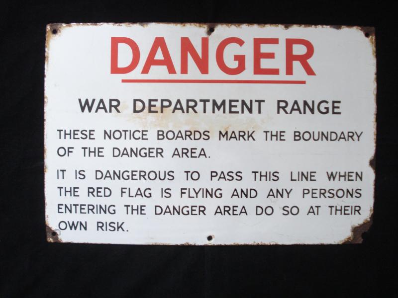 Enamel, British War Department Sign