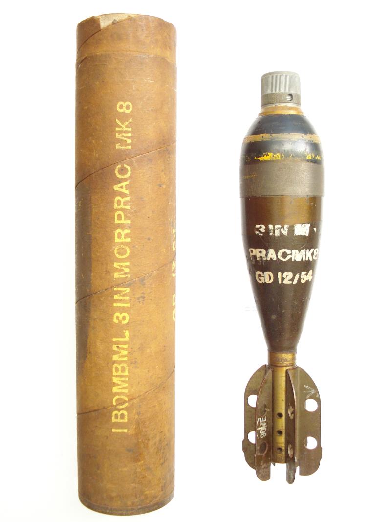 British 3-Inch Mortar Round & Transit Tube