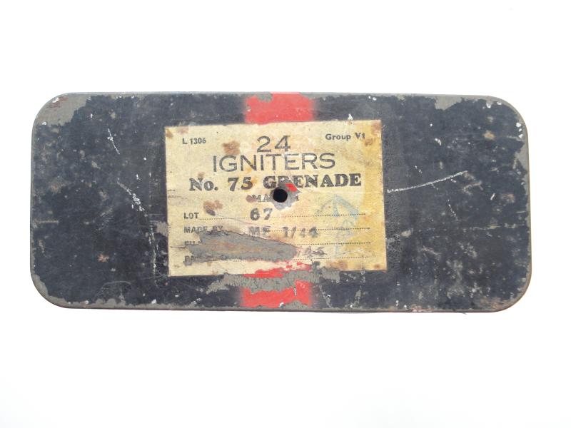 Rare, British No75 Hawkins Grenade Igniter Tin