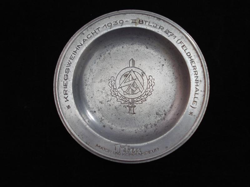 German S A  Commemorative Dish, 1939 Dated