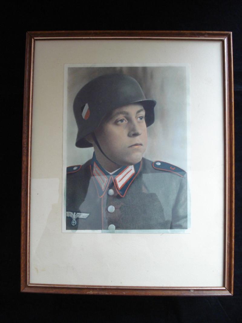 Framed WW2 German Soldiers Portrait