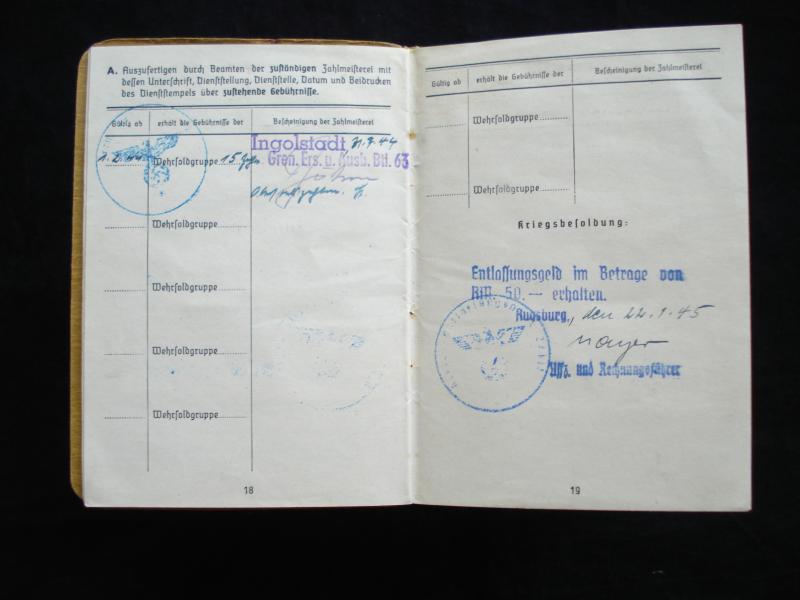 WW2 Soldbuch To Infantry Gefreiter